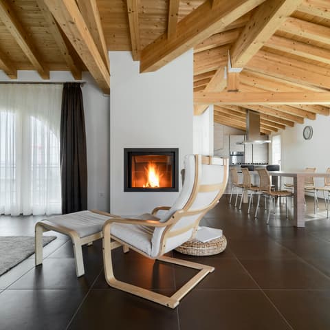 chimenea en casa