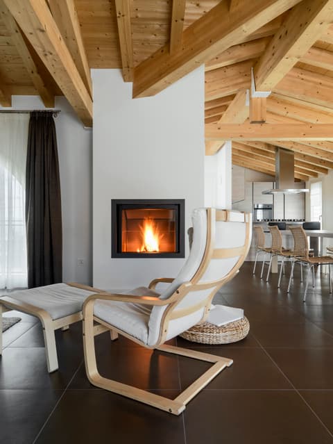 casa con chimenea
